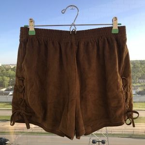 Brown Suede Abercrombie & Fitch Shorts
